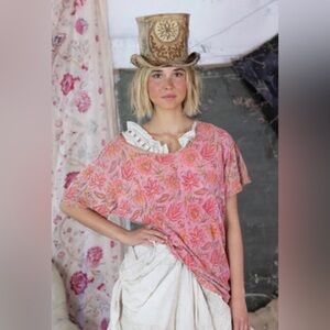 Magnolia Pearl Aglow Floral Tee Style 1569 One Size